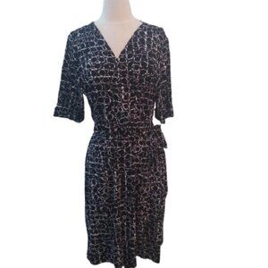 Apt. 9 Career Dress, Black/White, Size Large